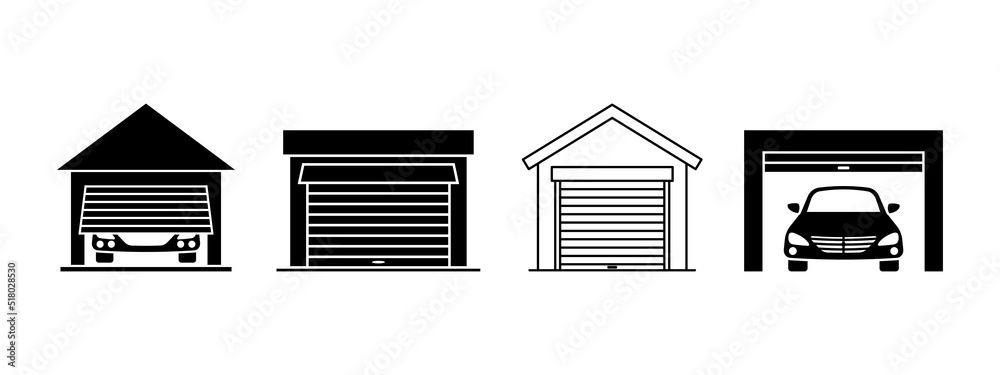 Garage icon set design template vector illustration Garage icon set design template vector illustration