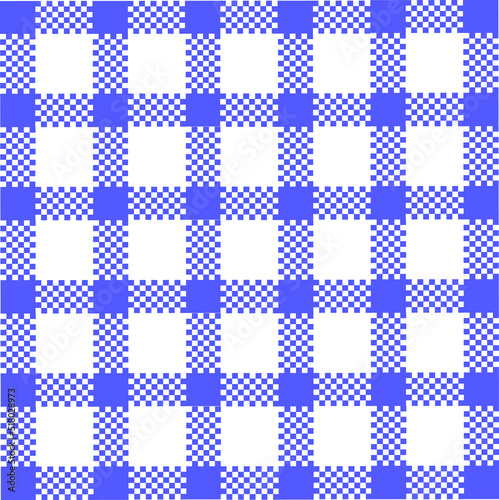 Abstract Vector Seamless blue plaid Checkered Squares Pattern