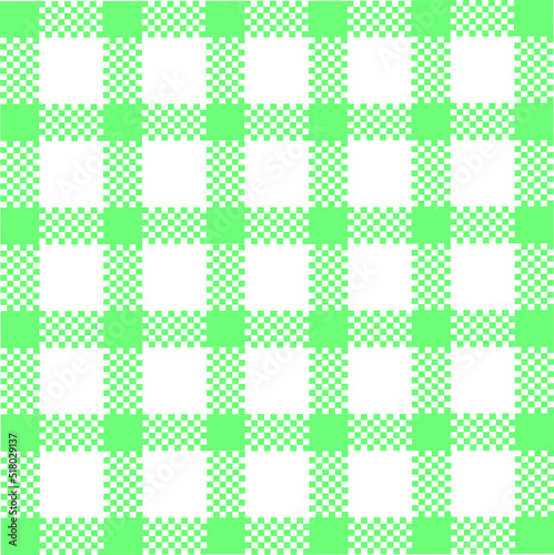 Fototapeta Naklejka Na Ścianę i Meble -  the Lattice Pattern Vector Repeating Green White Abstract Square Background