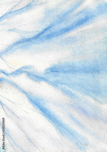 Blizzard windy image watercolor painting