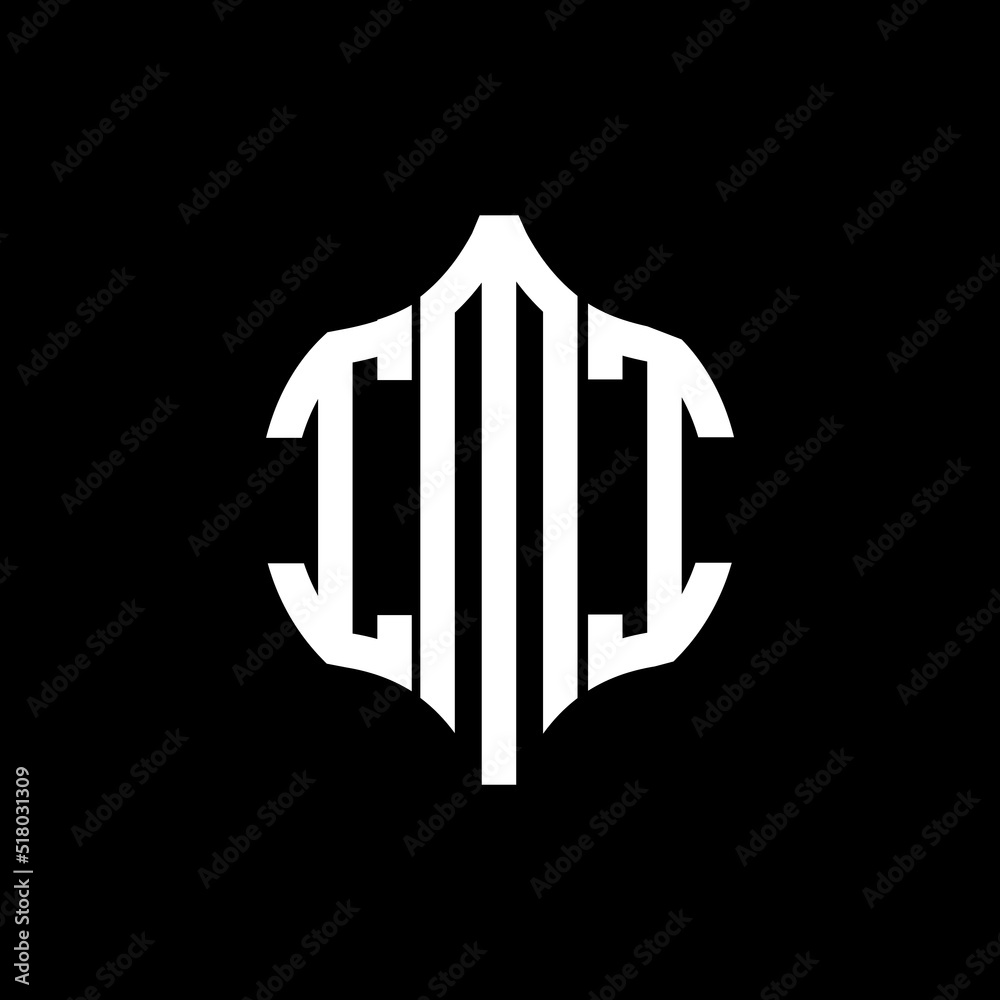IMI letter logo. IMI best black background vector image. IMI Monogram logo design for entrepreneur and business. - obrazy, fototapety, plakaty 