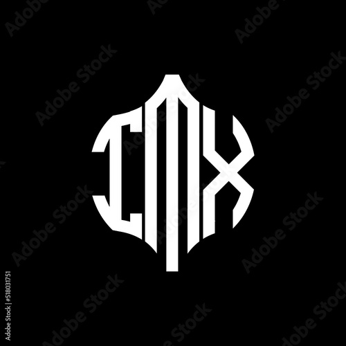 IMX letter logo. IMX best black background vector image. IMX Monogram logo design for entrepreneur and business. photo