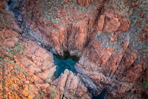 aerial view at Dawn, Python Pool, Millstream Chichester National Park photo
