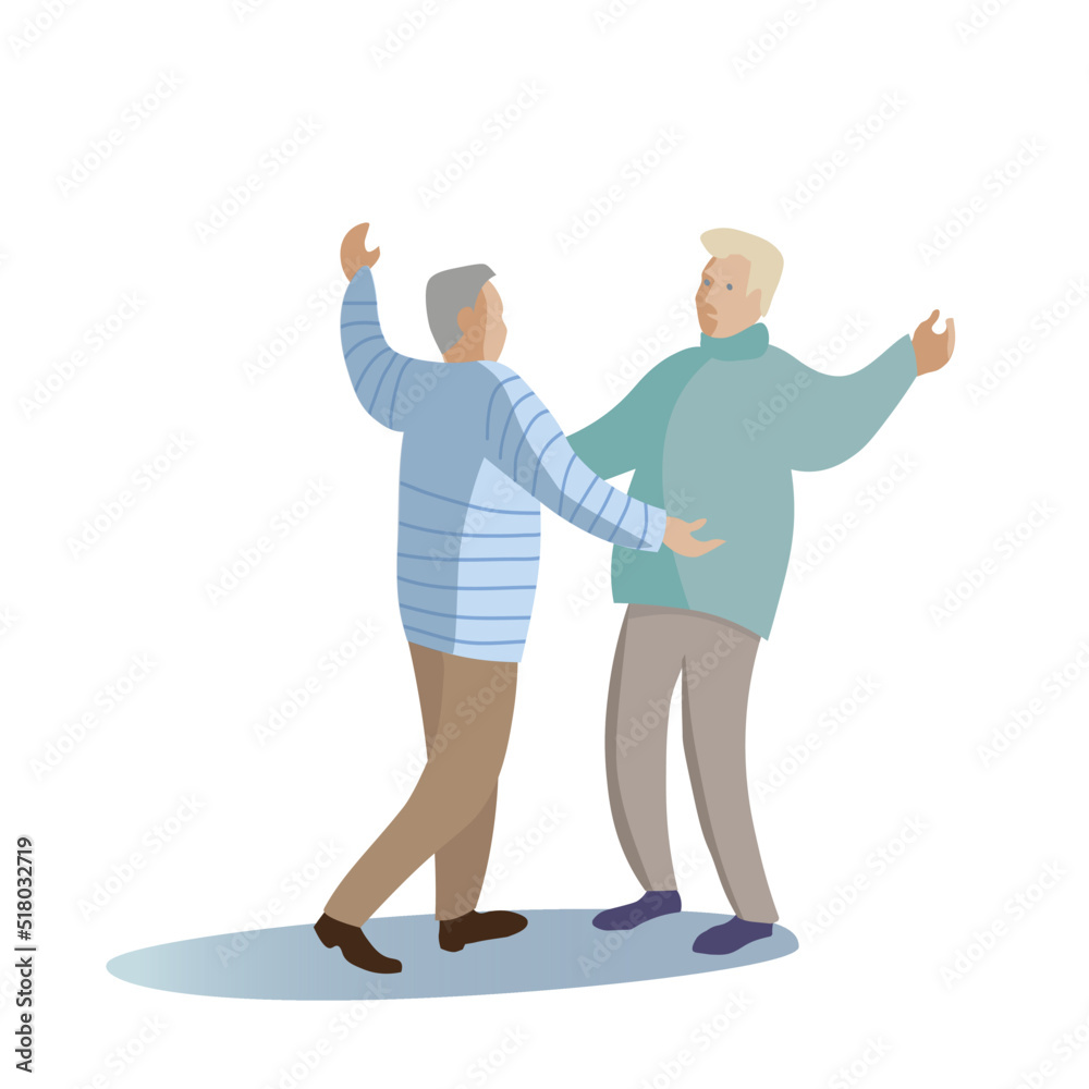 Meeting of colleagues, friends. Professional recognition concept. Flat vector illustration . Meeting of colleagues, friends. Professional recognition concept. Flat vector illustration .