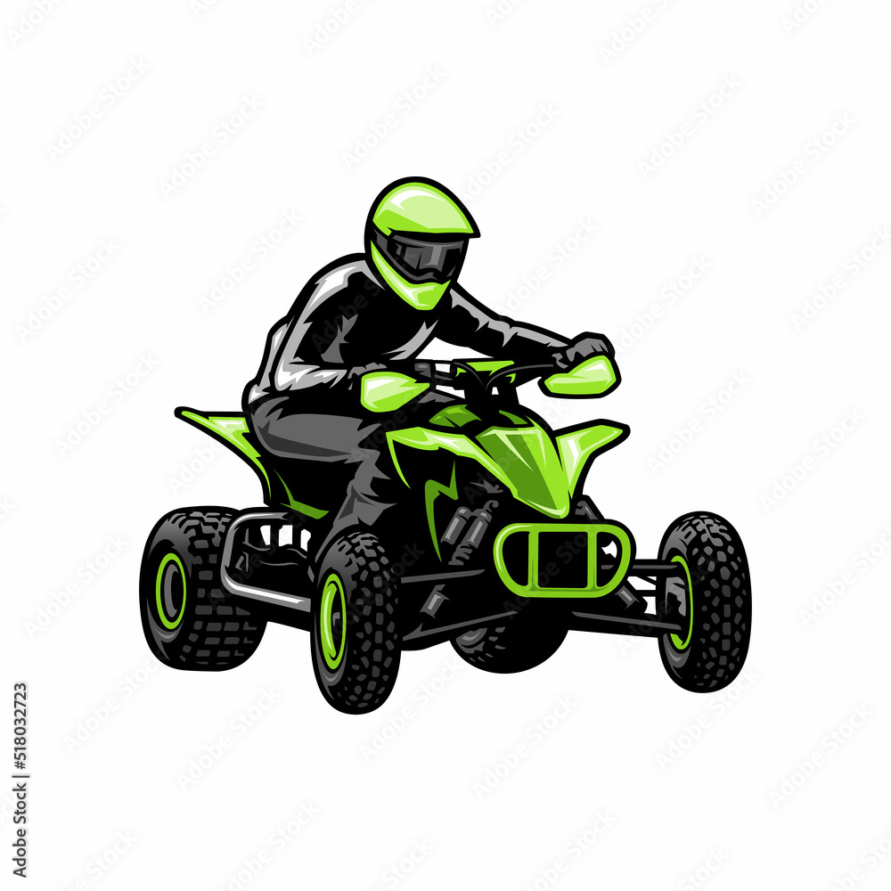 ATV quad bike and extreme sport illustration vector ATV quad bike and extreme sport illustration vector
