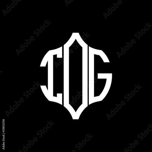 IOG letter logo. IOG best black background vector image. IOG Monogram logo design for entrepreneur and business.
 photo