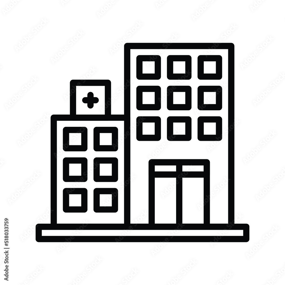 hospital icon outline vector illustration hospital icon outline vector illustration