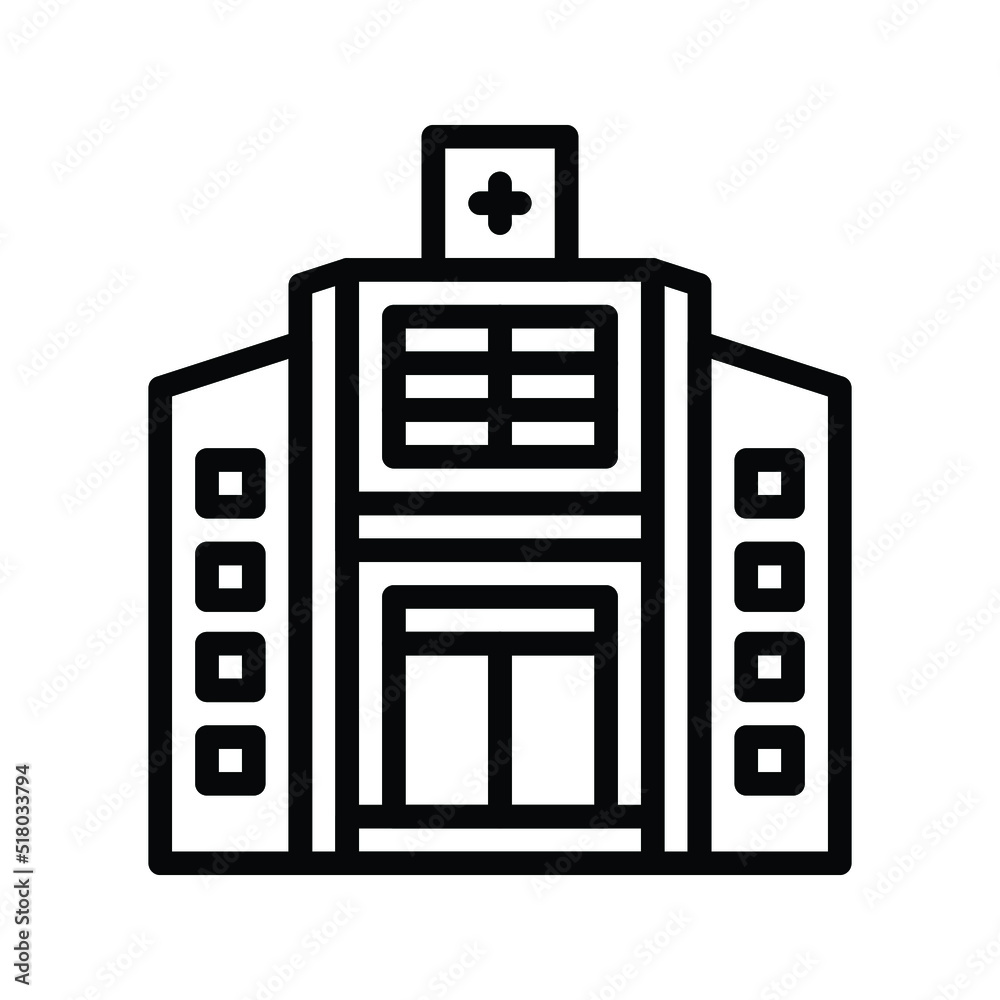 hospital icon outline vector illustration hospital icon outline vector illustration