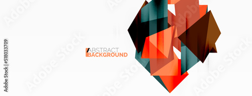 Abstract line and triangle background. Creative geometric abstract backdrop. Business template for wallpaper, banner, background or landing