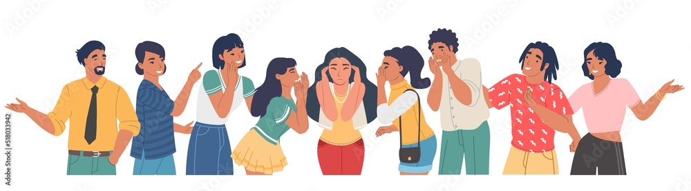 People in stress social pressure vector scene People in stress social pressure vector scene