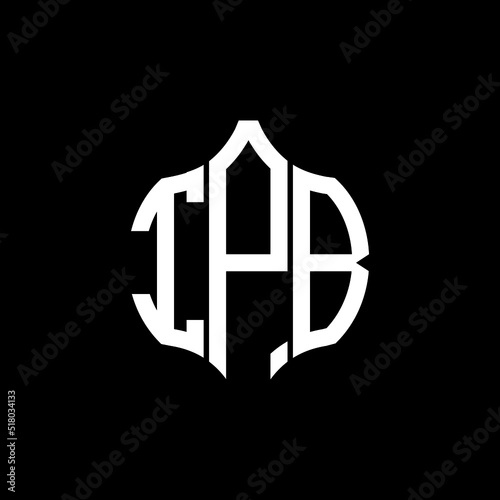 IPB letter logo. IPB best black background vector image. IPB Monogram logo design for entrepreneur and business.
 photo