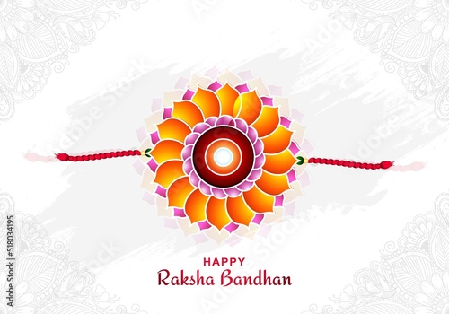 Indian festival raksha bandhan with decorative rakhi background