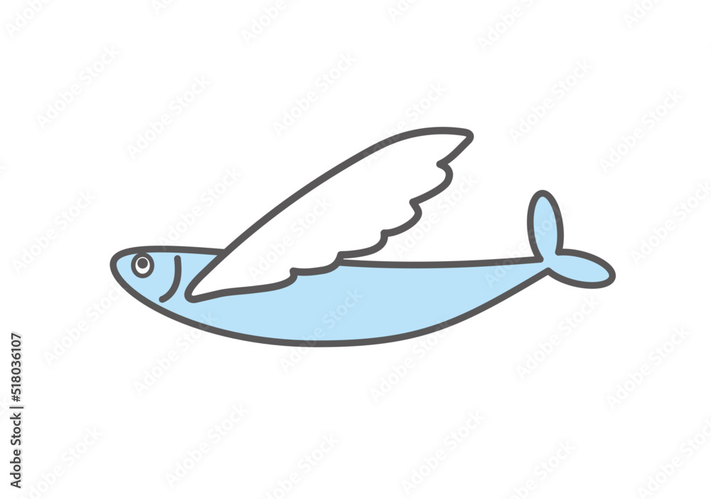 Fototapeta premium 飛び魚 トビウオ あご