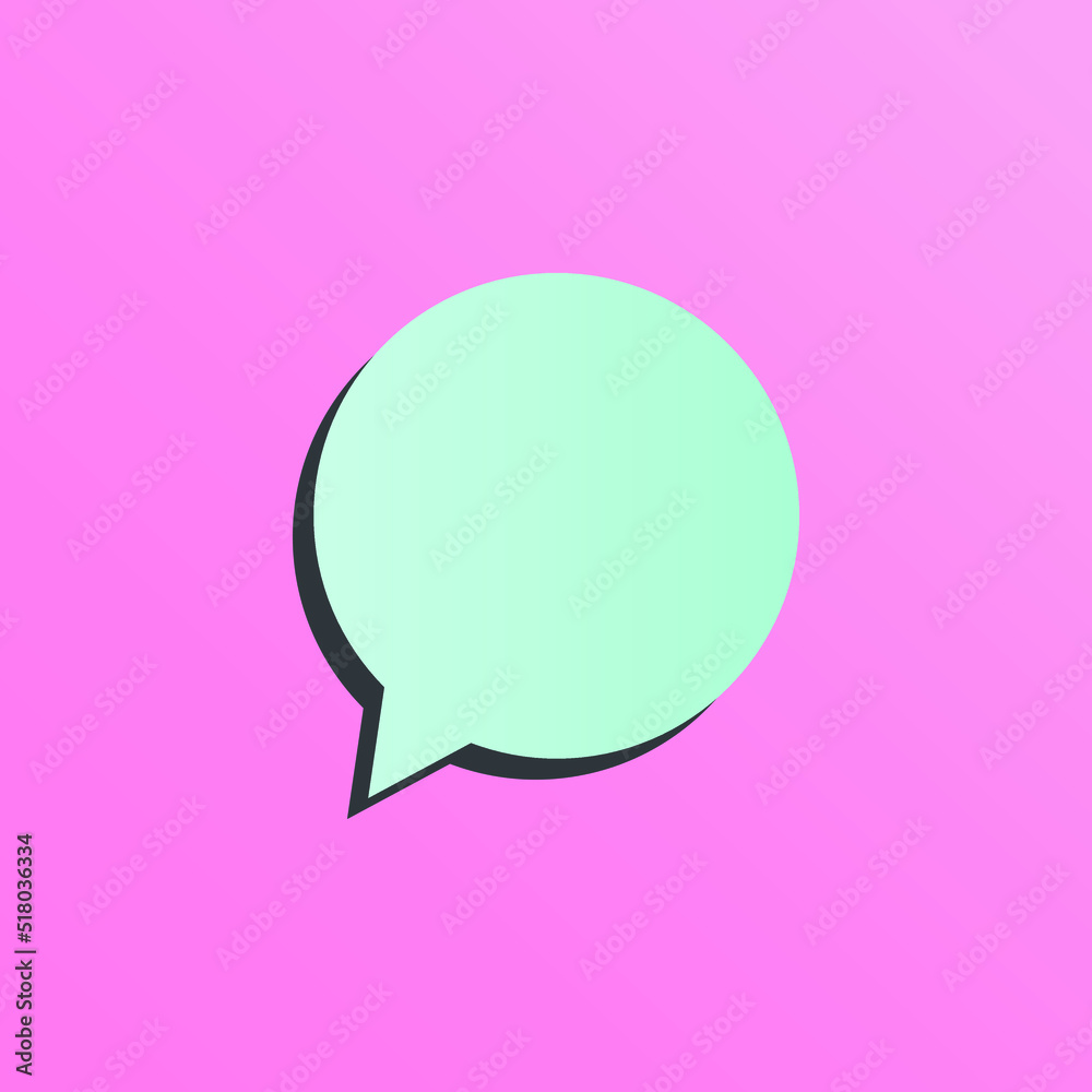 Bubble speech text pink background vector Bubble speech text pink background vector
