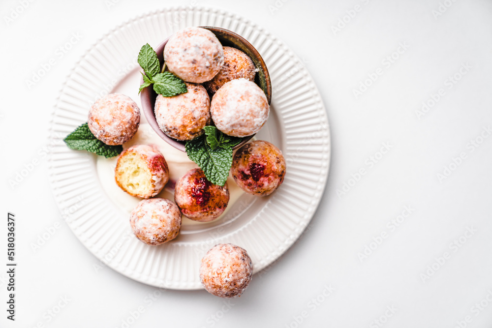 deep fried balls delicious curd pastries yeast dough snack deep fried balls delicious curd pastries yeast dough snack