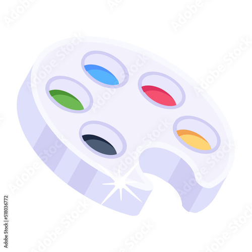 Icon of painting equipment depicting paint palette