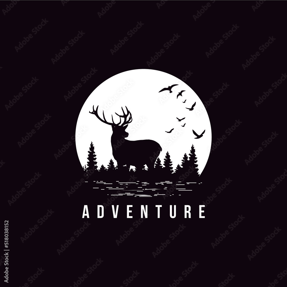 Collection of adventure logo design vectors. Outdoor retro emblems. Snow mountains flat labels set