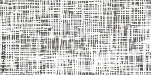 Grey seamless pattern imitating linen or gauze. Hessian sackcloth woven background. Homespun rough jute burlap fabric. Cotton tablecloth. Worn canvas texture. photo