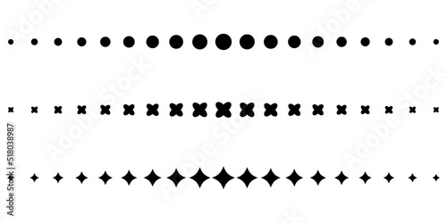 Line pixel. Dotted vector set. Vector illustration. Stock image. 