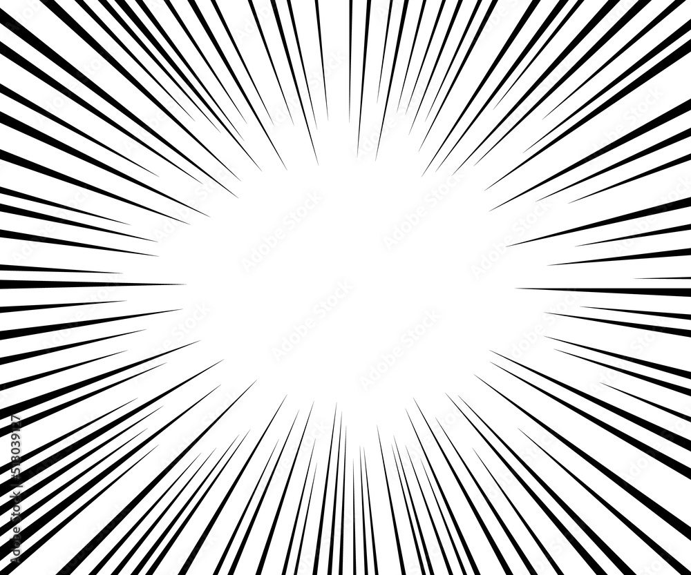 Manga speed burst frame. Radial anime speed lines. Crash zoom effect for comic book. Radial lines overlay template. Manga brust frame. Cartoon boom effect. Vector illustration on white background. Manga speed burst frame. Radial anime speed lines. Crash zoom effect for comic book. Radial lines overlay template. Manga brust frame. Cartoon boom effect. Vector illustration on white background.
