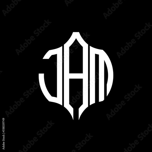 JAM letter logo. JAM best black background vector image. JAM Monogram logo design for entrepreneur and business.
