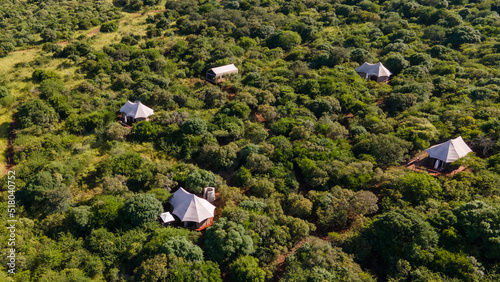 South Africa Kwazulu natal, a luxury safari lodge in the bush of a Game reserve Savanah photo