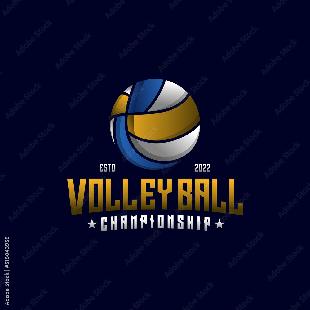 Fototapeta premium Volleyball logo vector design template