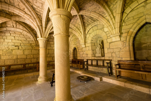 sala capitular, Monasterio de Santa María la Real de Iranzu, siglo XII -  XIV, camino de Santiago,  Abárzuza, Navarra, Spain, Europe photo