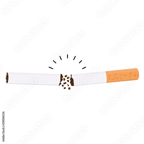 broken Cigarette butt banner concept