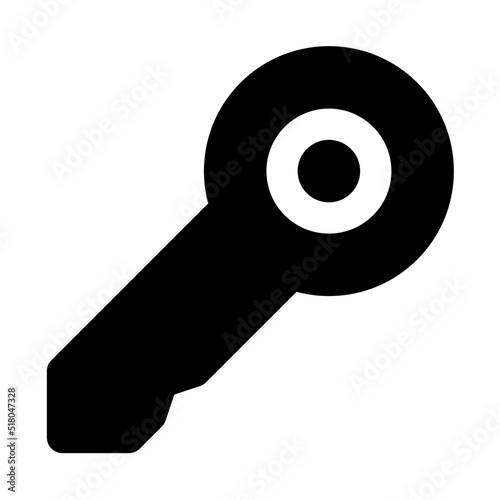 room key glyph icon