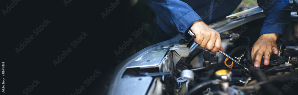 Automobile,banner,auto mechanics,machine, standard auto repair service center, machine mechanics, auto maintenance engineer Concept of car repair service center banner by skilled technicians. Automobile,banner,auto mechanics,machine, standard auto repair service center, machine mechanics, auto maintenance engineer Concept of car repair service center banner by skilled technicians.