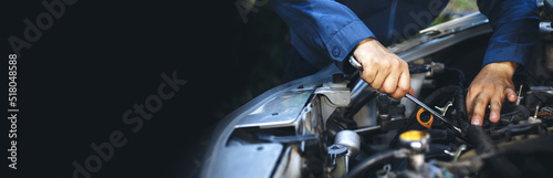 Wallpaper Mural Automobile,banner,auto mechanics,machine, standard auto repair service center, machine mechanics, auto maintenance engineer Concept of car repair service center banner by skilled technicians. Torontodigital.ca
