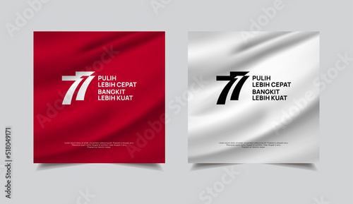 Collection of 77 indonesia flag design background vector.