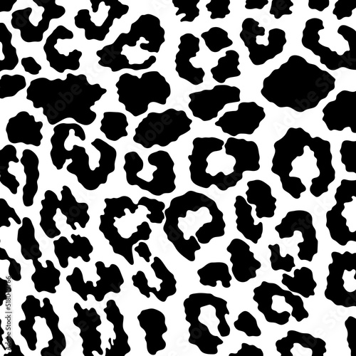 Vector black leopard  cheetah and jaguar print seamless pattern. Animal skin print seamless pattern design.
