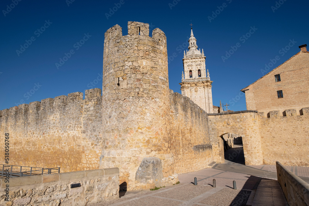 murallas medievales, Puerta de San Miguel, El Burgo de Osma, Soria,  comunidad autónoma de Castilla y León, Spain, Europe
