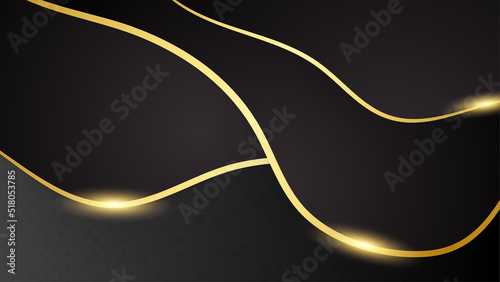 Luxury black gold abstract background. Vector illustration for presentation design. Can be used for business, corporate, institution, party, festive, seminar, flyer, texture, wallpaper, and pattern.
