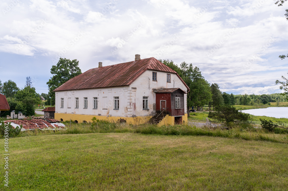 traditional manor in estonia, europe