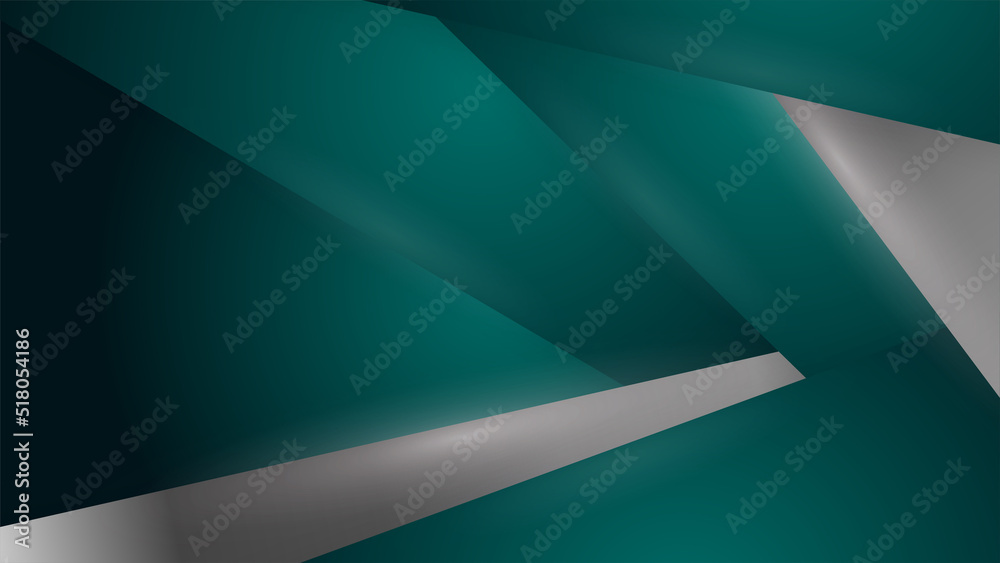 Luxury dark green silver abstract background. Vector illustration for presentation design. Can be used for business, corporate, party, festive, seminar, flyer, texture, wallpaper, and pattern.