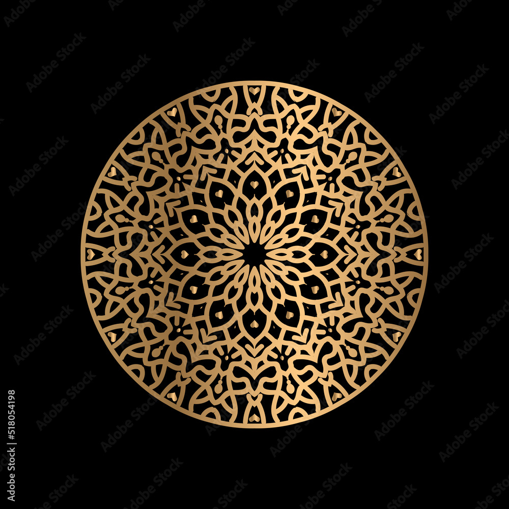 Mandala Flower Art Logo Background Design