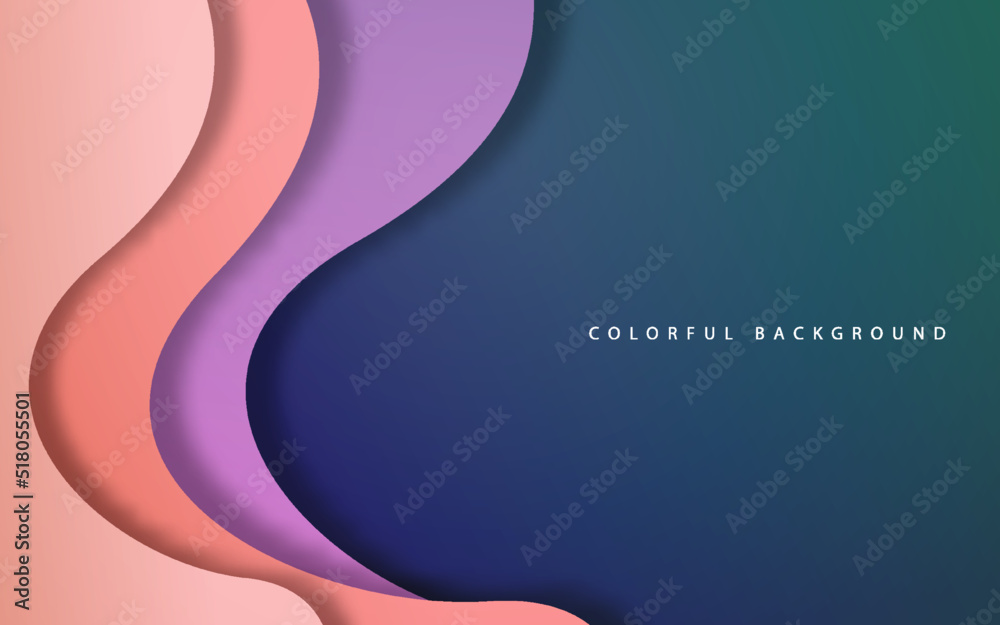 Abstract overlap layer wave shape background
