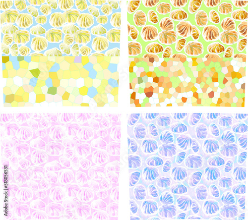 Wallpaper Mural 20-oz Tumbler Sublimation design. A set of backgrounds. Meringue cake. Abstract colorful drawing. Disposable Cup wrapper. Conical Transparent PNG. Torontodigital.ca