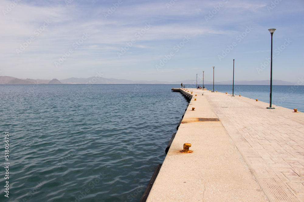 Obraz premium Port in the city of Kos. Beautiful harbour view in Kos Island.