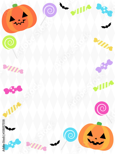 ハロウィンの背景　縦位置　ダイヤ