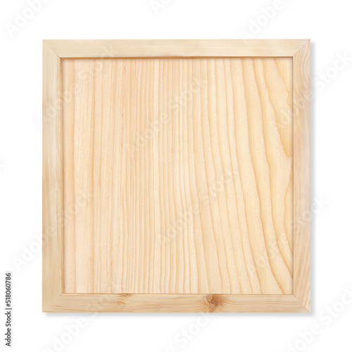 Wooden wall texture, Wood frame panel isolated on white background with clipping path