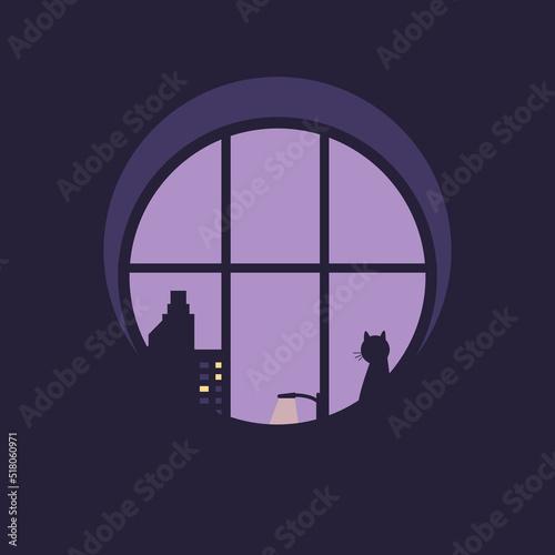 vector illustration of interior and exterior objects with contrast of light and shadow © Катерина Марченко
