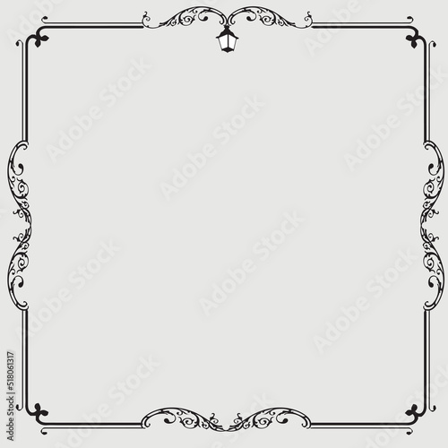 Frame, in the style of an ornament,  Vector illustration eps 10, Art.	