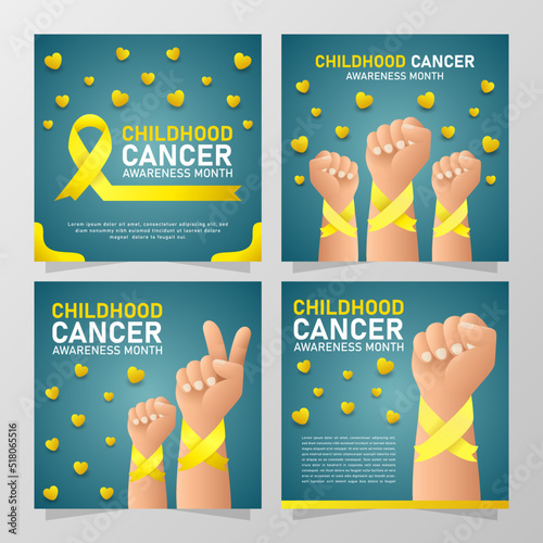 Childhood cancer awareness month background