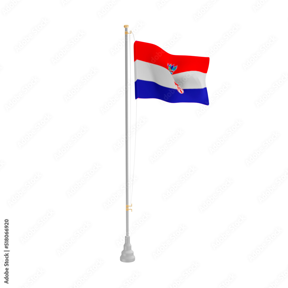 3d illustration flag of Croatia 3d illustration flag of Croatia