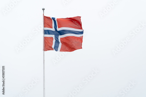 Free Download Norwegian flag with the wind - GFXLoad