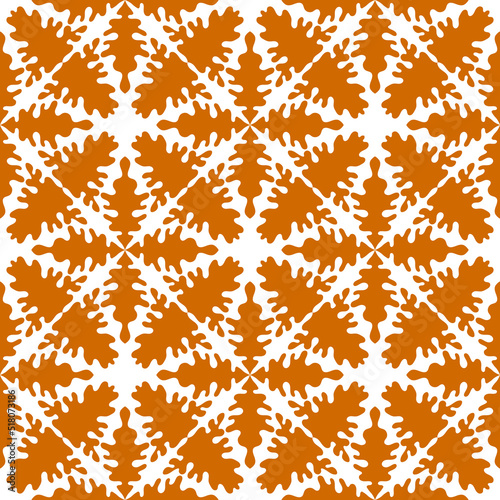 Abstract white and brown background with floral hand drawn ornament. Geometric seamless pattern for wallpaper, web page, textures, fabric, textile. Decorative vector illustration